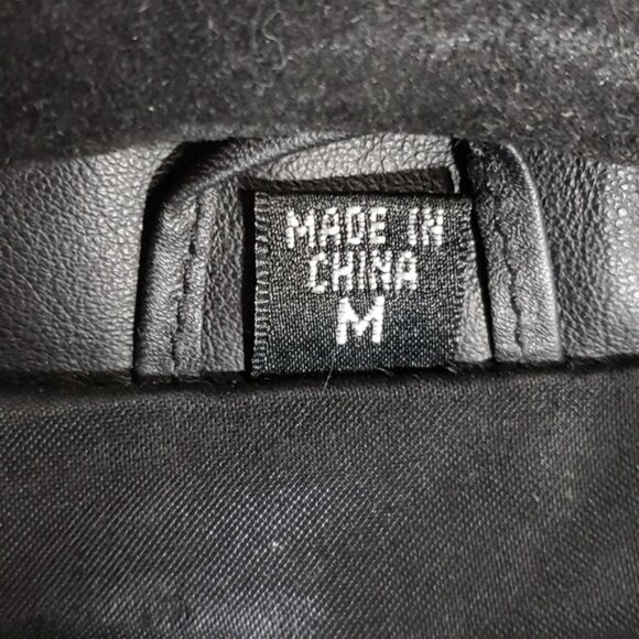 Vintage Virginia Slims Wear Black Leather Biker Jacket - Picture 6 of 9